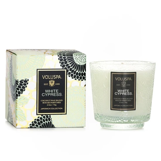 VOLUSPA Petite Pedestal Candle White Cypress 72g