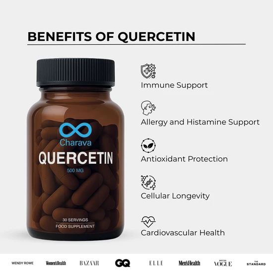 Charava UK Quercetin 500mg 30 Days