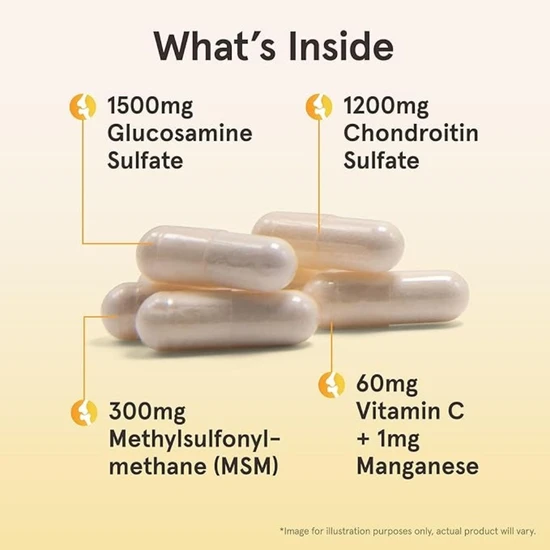 Jarrow Formulas Glucosamine + Chondroitin + MSM 120 Capsules