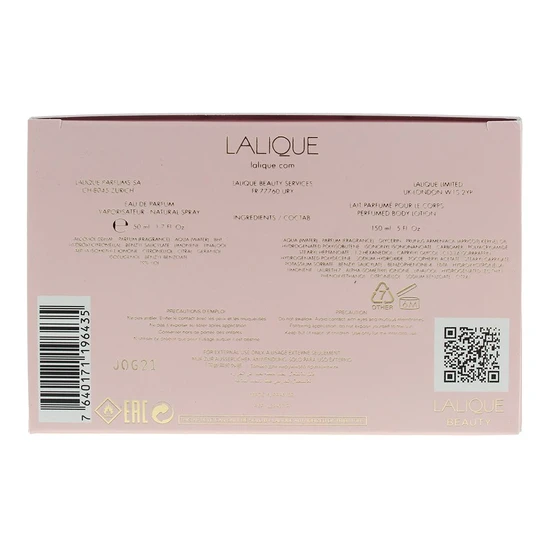 Lalique L'amour Eau De Parfum Gift Set 50ml Eau De Parfum + 150ml Body Lotion