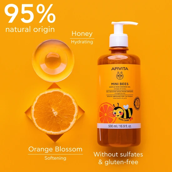 APIVITA Mini Bees Gentle Kids Shower Gel 500ml