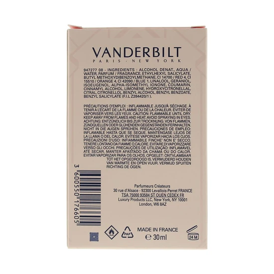 Gloria Vanderbilt Miss Vanderbilt Eau De Toilette 30ml