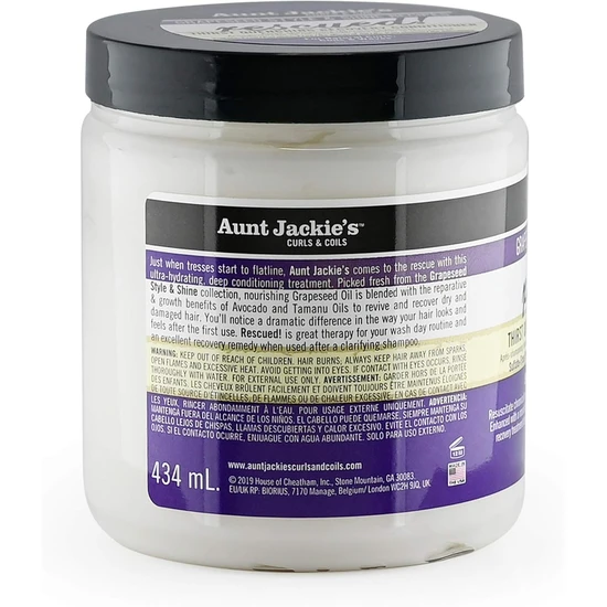 Aunt Jackie's Grapeseed Rescued Thirst Quenching Recovery Conditioner 15oz