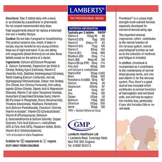 Lamberts Premtesse Tablets 60 Tablets