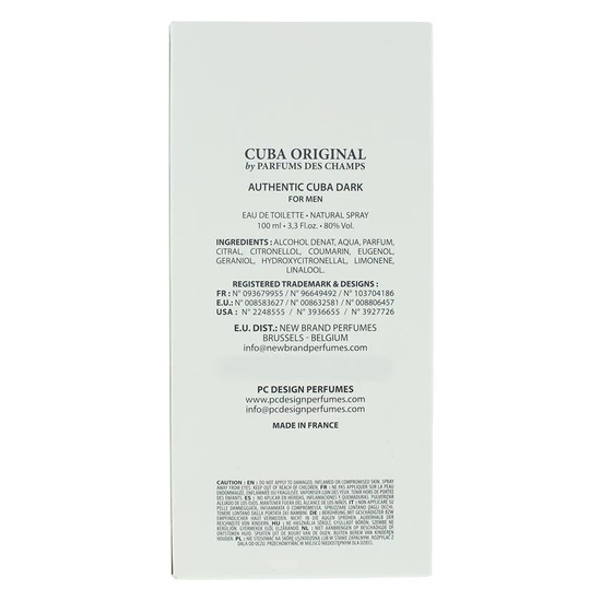 Cuba Authentic Dark Eau De Toilette 100ml