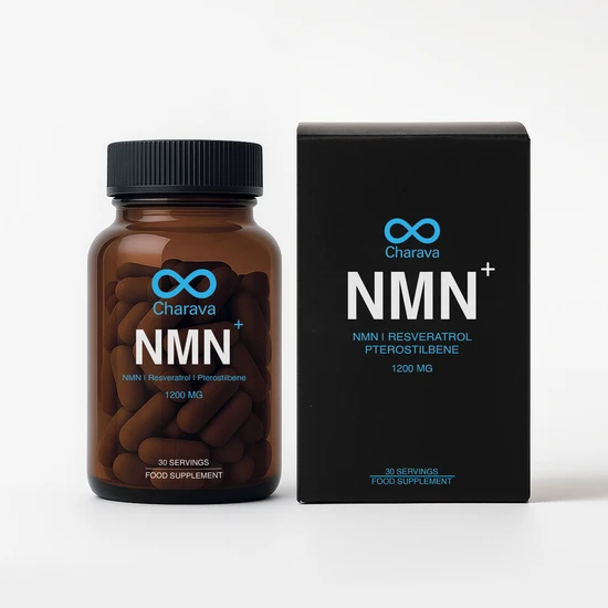 Charava UK NMN+1200 NMN, Resveratrol, Pterostilbene 30 Days