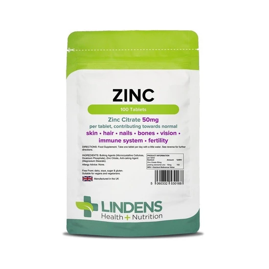Lindens Zinc Citrate 50mg Tablets 100 Tablets