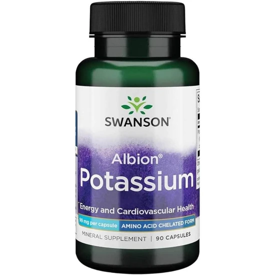 Swanson Albion Complexed Potassium 99 Milligrams 90 Capsules Pack 2 Capsules