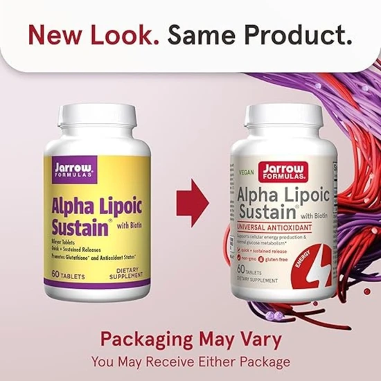 Jarrow Formulas Alpha Lipoic Sustain 300mg With Biotin Tablets 60 Tablets