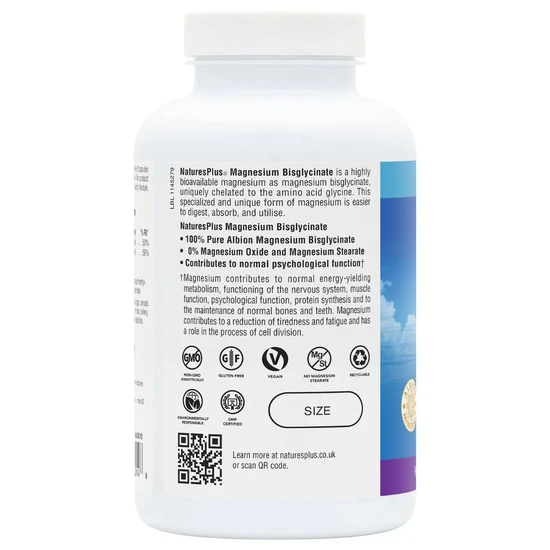 Nature's Plus Magnesium Bisglycinate Capsules 180 Capsules
