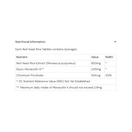 Health Aid Red Yeast Rice Tablets 90 Tablets