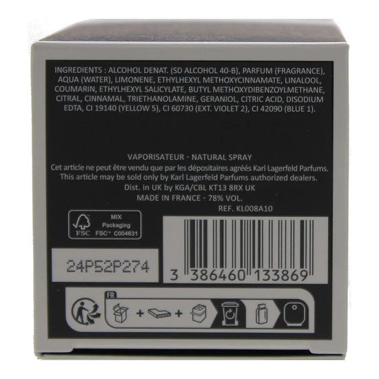 Karl Lagerfeld Bois De Cypres Eau De Toilette 100ml