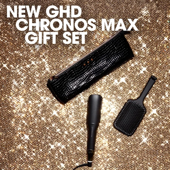 ghd Chronos Max Best Wide Plate Hair Straightener Christmas Gift Set Black