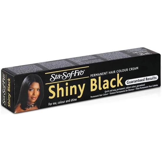 Sta-Sof-Fro Shiny Black Permanent Hair Colour Cream Tube 25ml