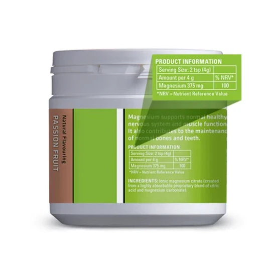 Mag365 Ionic Magnesium Citrate Passion Fruit Powder 150g
