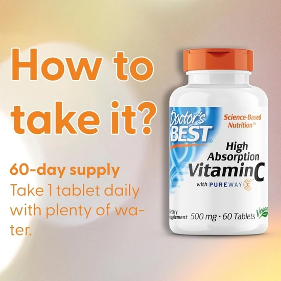 Doctor's Best Sustained Release Vitamin C With PureWay-C 500mg Tabs 60
