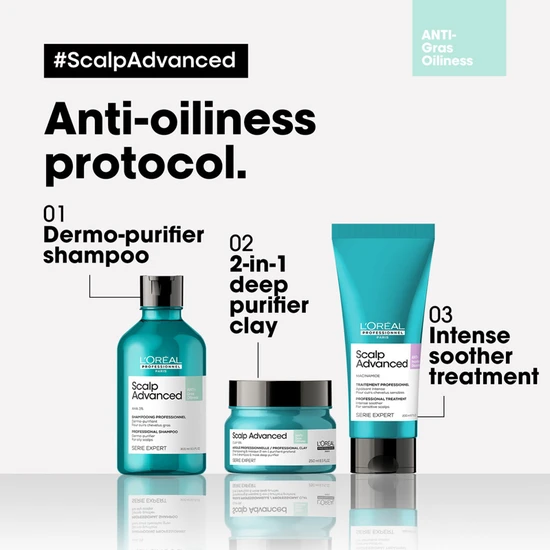 L'Oréal Professionnel Serie Expert Scalp Advanced Anti-Oiliness 2-in-1 Deep Purifier Clay Hair Mask 250ml