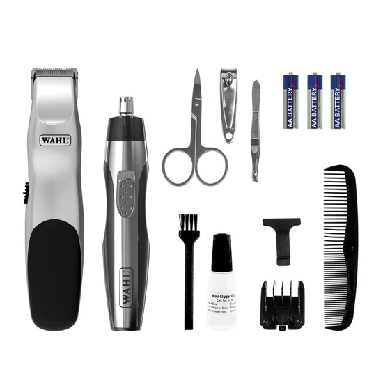 Wahl Grooming Tools Trimmer Kit Includes Clippers, Tweezers & Toothbrush