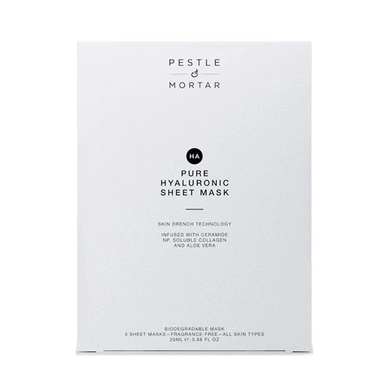 Pestle & Mortar Pure Hyaluronic Sheet Masks x3
