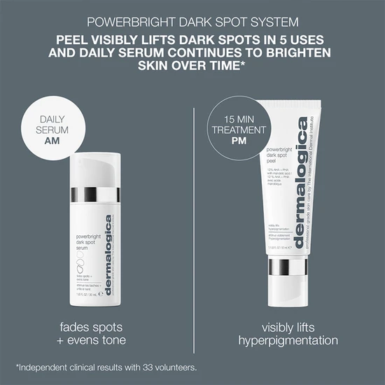Dermalogica PowerBright Dark Spot System Kit 30ml Dark Spot Serum & & Dark Spot Peel