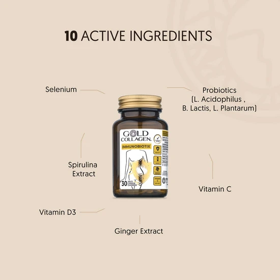 Gold Collagen Immunobiotix Tablets 30 Tablets