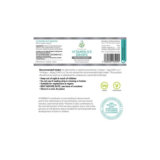Cytoplan Children's D3 Drops 15ml