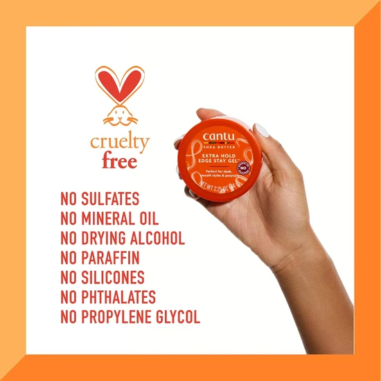 Cantu Shea Butter For Natural Hair Extra Hold Edge Stay Gel 64g