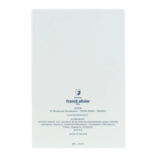 Franck Olivier Eau De Passion Men Eau De Toilette 75ml