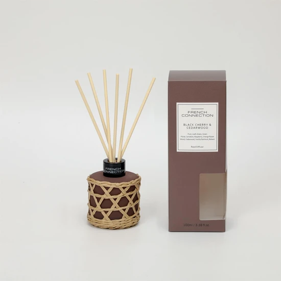 French Connection Bamboo Collection Black Cherry & Cedarwood Reed Diffuser 100ml