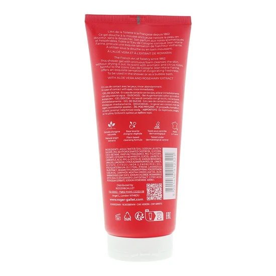 Roger & Gallet Jean Marie Farina Wellbeing Shower Gel 200ml
