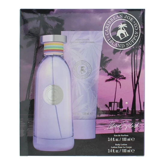 Caribbean Joe Island Splash Eau De Parfum 100ml Gift Set 100ml & 100ml Body Lotion