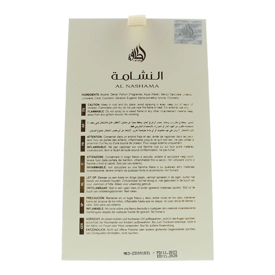 Lattafa Al Nashama Eau De Parfum 100ml