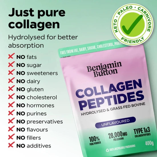 Benjamin Button Bovine Collagen Peptides Powder 400g