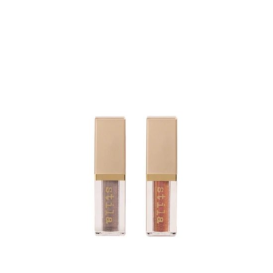 Stila Inner Glow Glitter & Glow Liquid Eyeshadow Duo Gift Set Glitter & Glow in Coral Crush & Foxy Lady