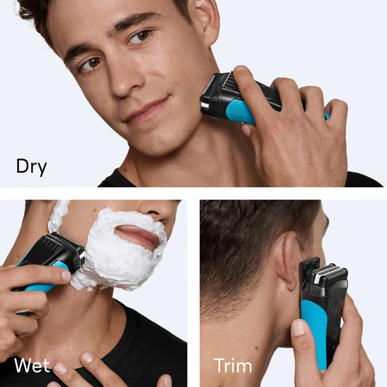 Braun Series 3+ 3040s Blue Electric Shaver Blue