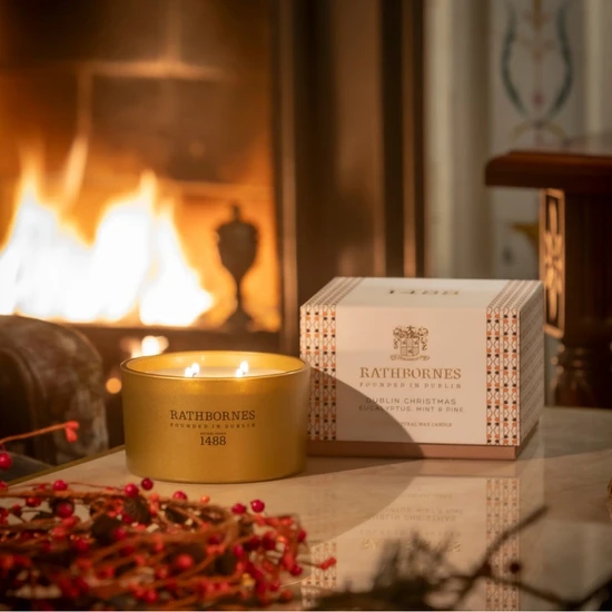 Rathbornes 1488 Dublin Christmas Four Wick Luxury Scented Candle
