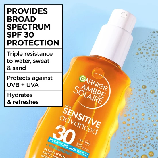 Garnier Ambre Solaire Advanced Sensitive Hydrating Sun Water SPF 30 150ml