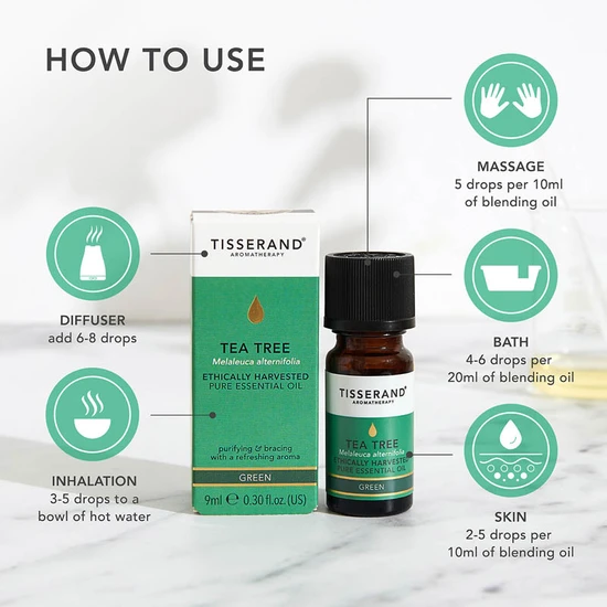 Tisserand Aromatherapy Tea Tree Ethically Harvested Essential Oil 9ml