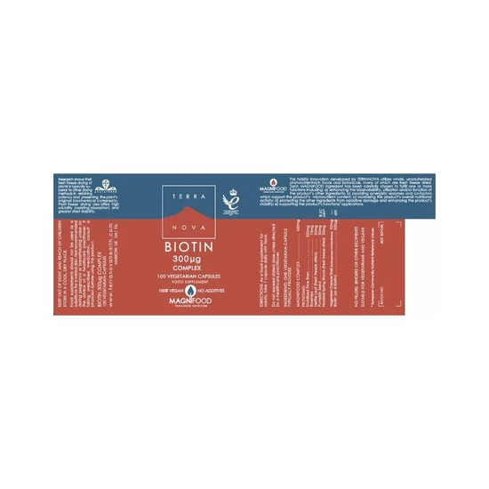 Terranova Biotin 300ug Complex 100 Vegicaps