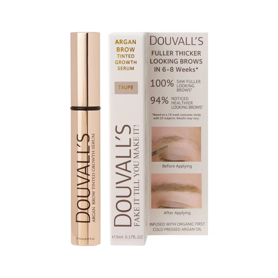 Douvall's Argan Brow Tinted Growth Serum Dark brown