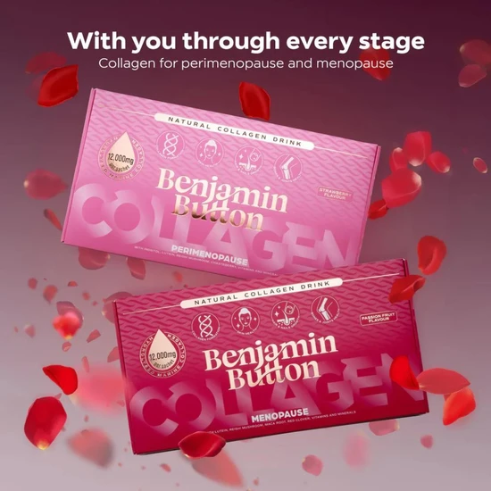 Benjamin Button Perimenopause Strawberry Collagen Sachets 14 Sachets