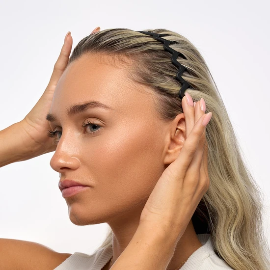 Brushworks Neutral Zig Zag Headbands x3