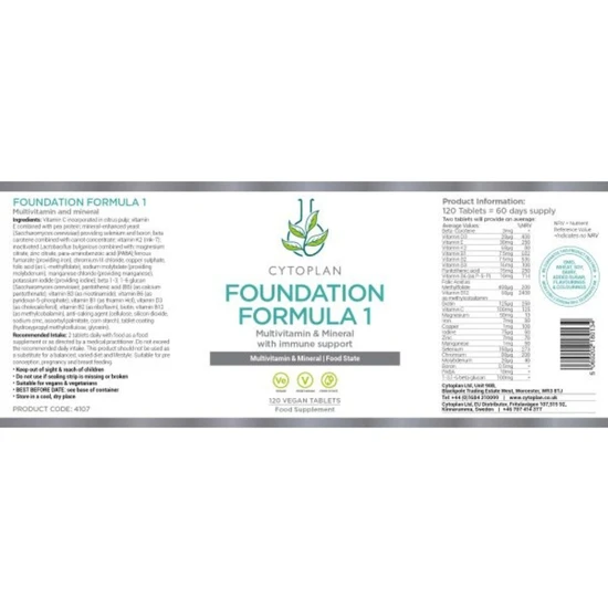 Cytoplan Foundation Formula Tablets 1 Tablets