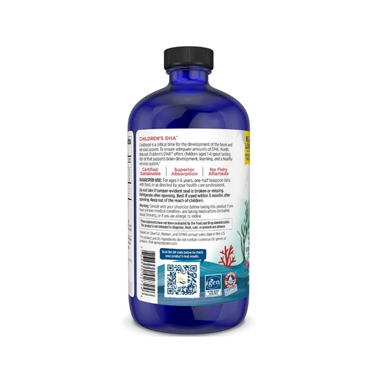 Nordic Naturals Children's DHA, 530mg Omega-3 Strawberry 473ml