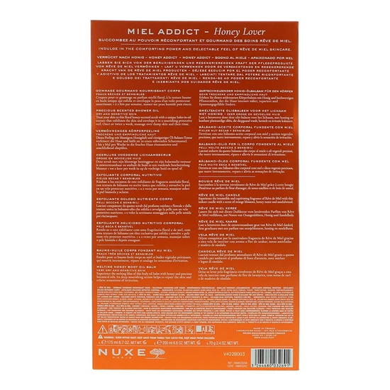 Nuxe Reve De Miel Honey Addict Gift Set Body Scrub + Body Oil Balm + Candle