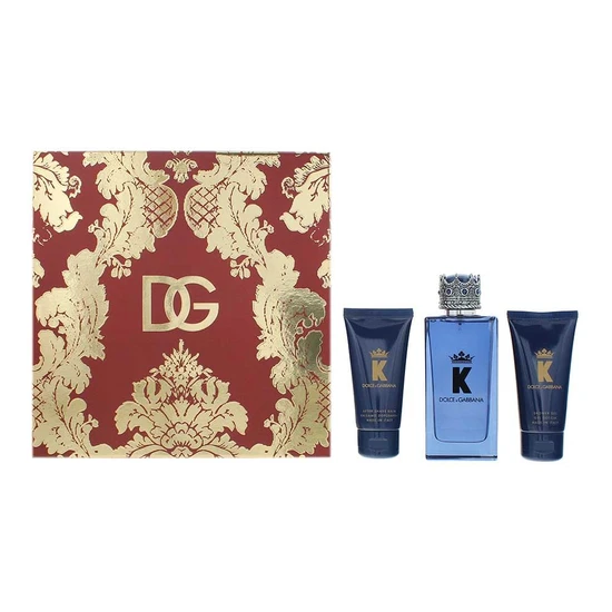 Dolce & Gabbana K Eau De Parfum 100ml, Aftershave Balm 75ml + Shower Gel 75ml Gift Set 100ml
