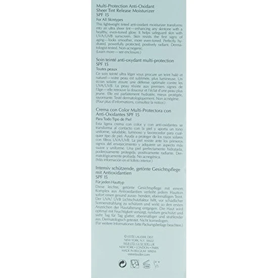 Estée Lauder DayWear Sheer Tint Release Advanced Multi Protection Anti-Oxidant Moisturiser SPF 15 50ml