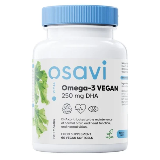Osavi Omega-3 Vegan 250mg DHA Softgels 60 Softgels
