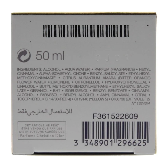 DIOR J'Adore Eau De Toilette 50ml