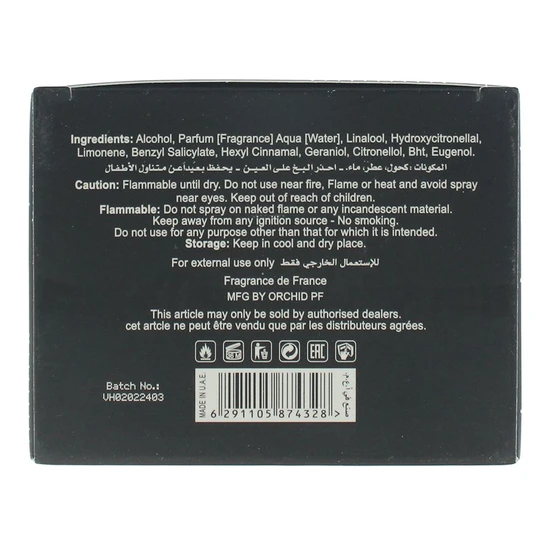 Orchid Victorious Pour Homme Eau De Parfum 100ml